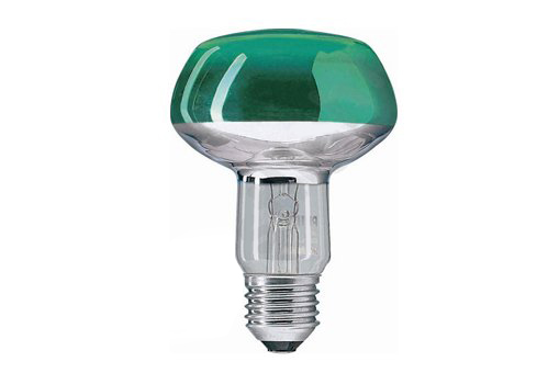 General Electric reflectorlamp 80mm 60W E27 230V groen