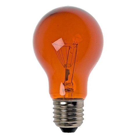 Haardvuurlamp 60W E27 230V-240V 60x102mm amber