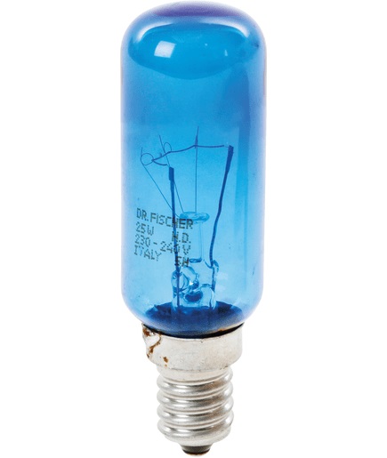 Dr. Fischer koelkastlamp 25W E14 230V blauw 28x100mm