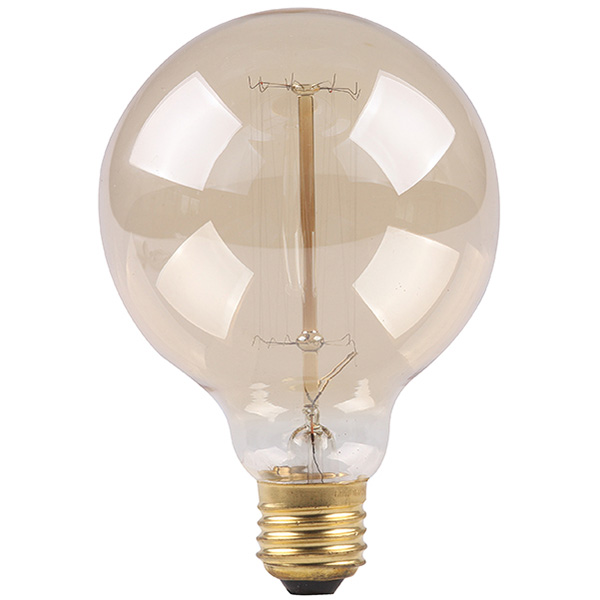 Nordlicht decospiraal globelamp 60W E27 230V G95 95mm gold tint