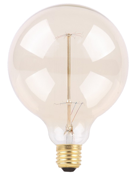 Nordlicht decospiraal globelamp 40W E27 230V G125 125mm gold tint