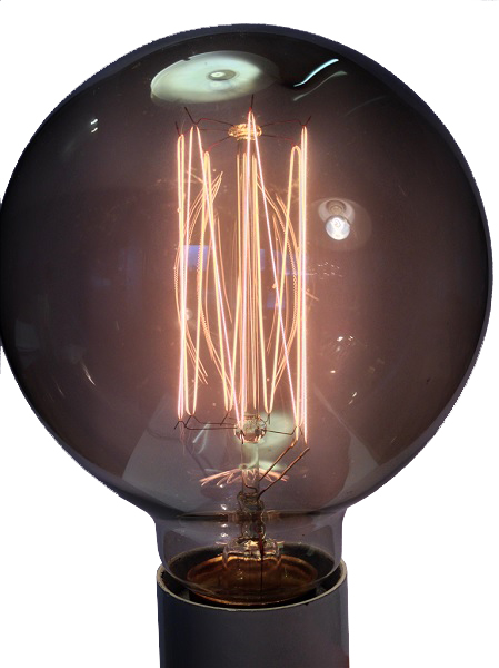 Global Lux decospiraal globelamp 40W E27 230V G95 95mm rookglas
