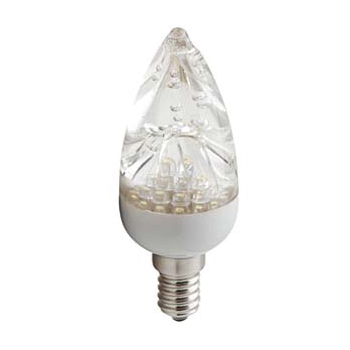 Interlight IL-C1WSK LED bubbel kaarslamp 1W E14 230V 2700K helder niet dimbaar