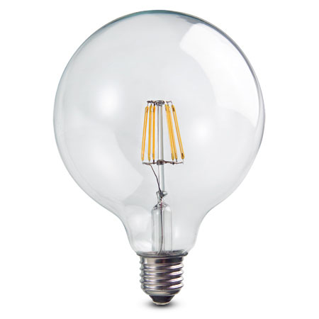 Dura LF0437W LED globelamp 125mm 6W E27 230V 2700K kleur 827 helder niet dimbaar