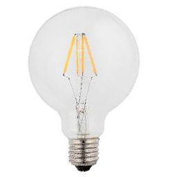 Global Lux Filament LED globelamp 125mm 4W E27 2700K helder dimbaar