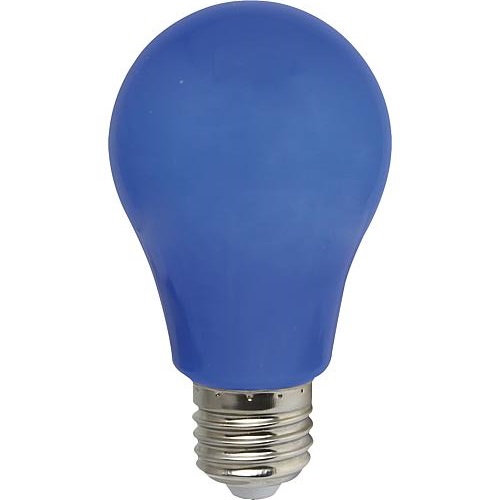 LED normaallamp A60 3W E27 230V met kunststof bol blauw niet dimbaar
