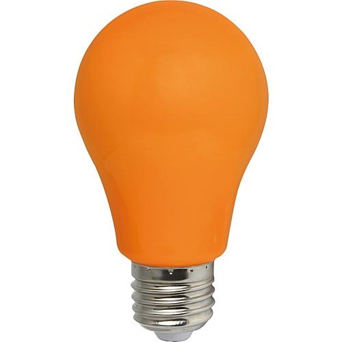 LED normaallamp A60 3W E27 230V met kunststof bol oranje niet dimbaar