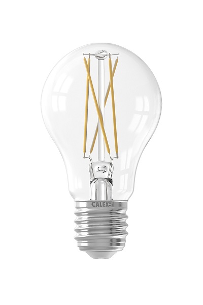 Calex Smart filament LED normaallamp 7W E27 220V-240V 3000K-1800K  kleur 830-818 helder dimbaar