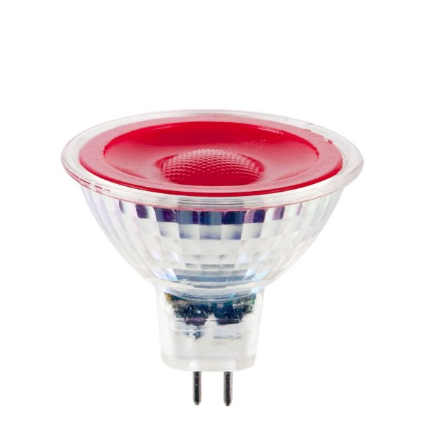 SPL LEDspot MR16 5W GU5.3 12V AC-DC rood 38° niet dimbaar