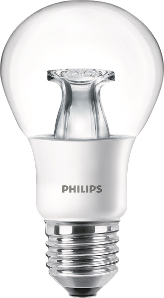 Philips Master LED normaallamp 6W=40W E27 220V-240V 2700-2200K kleur 827-822 A60 helder dimbaar