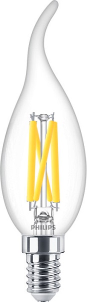 Philips Master LED Candle BA35 bentip kaarslamp DT 3,4W=40W E14 240V 927-922 helder Dimtone dimbaar