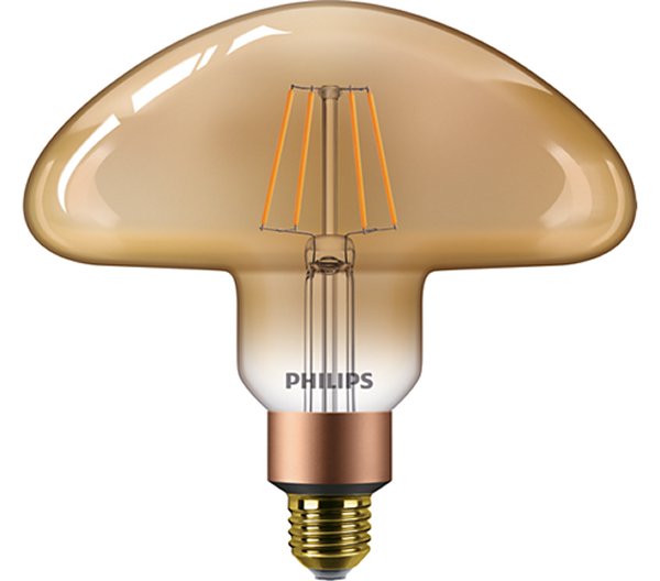 Philips Classic filament Mushroom LEDlamp 5W=30W E27 220-240V 2000K kleur 820 goud dimbaar