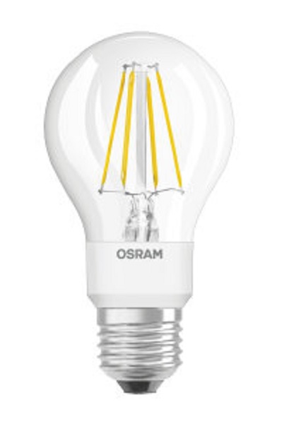 Osram Parathom+ GLOWDim Classic A filament LED normaallamp 5,5W=40W E27 220V-240V 2700K kleur 827 helder dimbaar