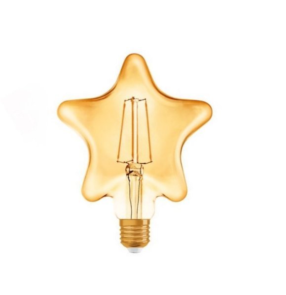 Osram Vintage filament Star LEDlamp 1906 4,5W=40W E27 220-240V 2500K kleur 825 goud niet dimbaar
