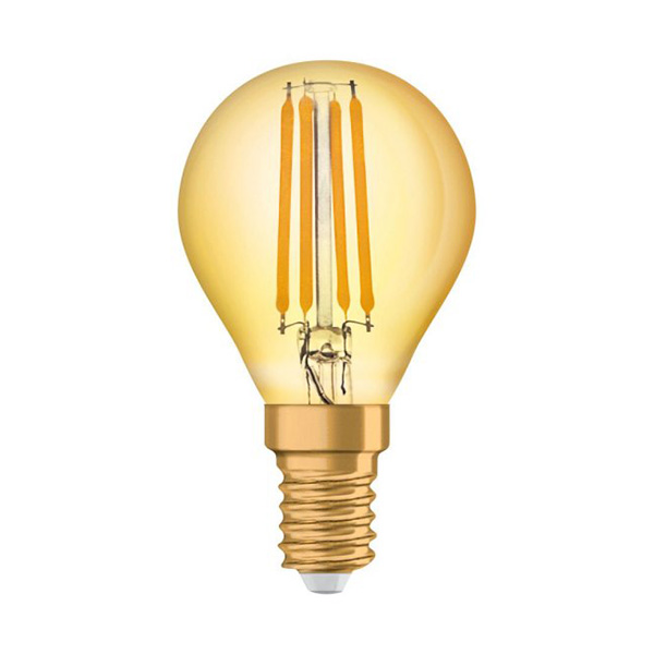 Osram Vintage 1906 P filament LED kogellamp 4W E14 220V-240V 2400K kleur 824 goud niet dimbaar