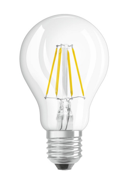 Osram Parathom Retrofit LED filament Classic A normaallamp 5W=40W E27 220V-240V 2700K kleur 827 helder dimbaar