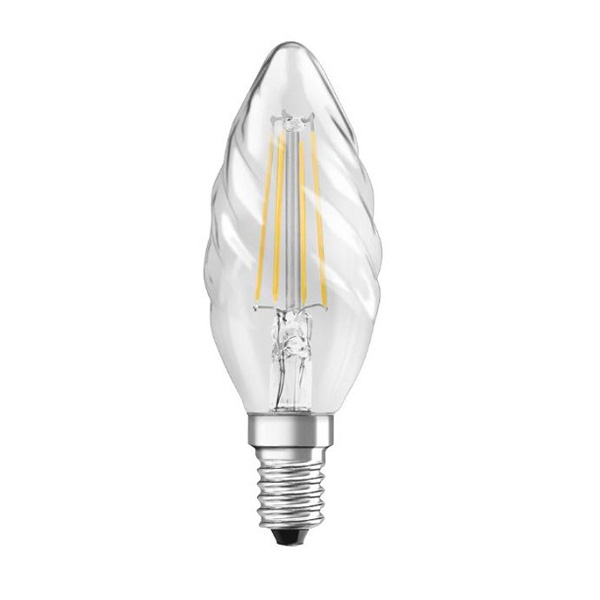 Osram Parathom Retrofit filament LED kaarslamp gedraaid 4W=40W E14 220V-240V 2700K kleur 827 BW35 helder niet dimbaar