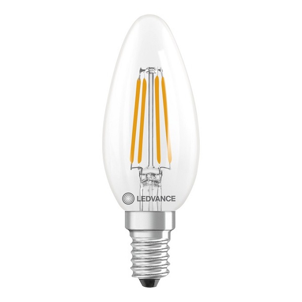 Ledvance Performance Class filament LED kaarslamp 3,4W=40W E14 220V-240V 827 2700K B35 helder niet dimbaar