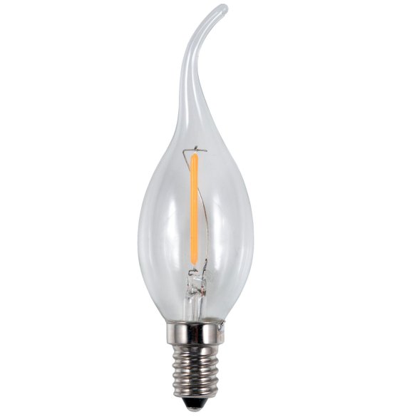 SPL filament LED bentip kaarslamp 1W E14 230V 2500K kleur 925 helder niet dimbaar