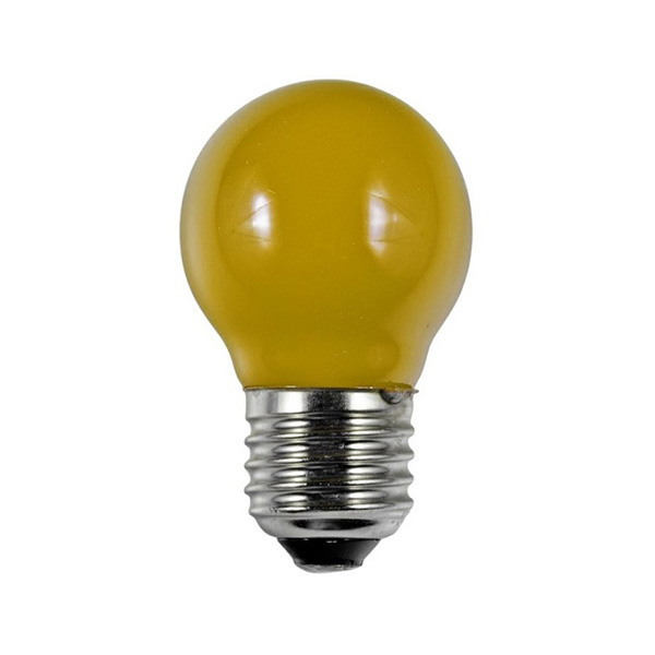 SPL filament LED kogellamp 1W E27 230V geel niet dimbaar