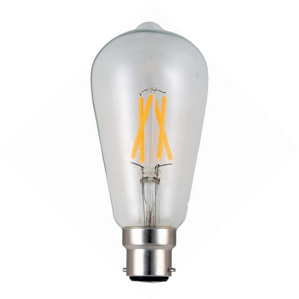 SPL Rustica ST58 filament LEDlamp 4W B22d 230V 2500K kleur 925 helder dimbaar