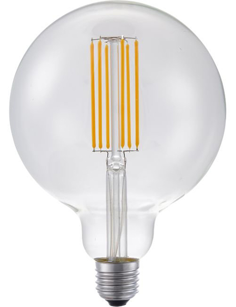 SPL filament LED globelamp 125mm 6,5W E27 230V 2200K kleur 922 helder dimbaar