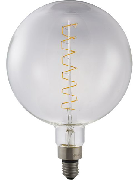 SPL Big Spiral flexLED filament LED globelamp 300mm 10W E40 230V 2500K kleur 925 helder dimbaar