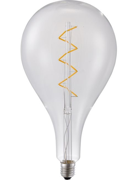 SPL Big Spiral flexLED filament LED globelamp 6W E27 230V 2500K kleur 925 165mm helder dimbaar