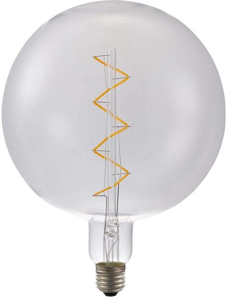 SPL Big Spiral flexLED filament LED globelamp 200mm 6W E27 230V 2500K kleur 925 helder dimbaar