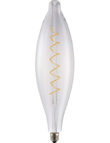SPL Big Spiral flexLED filament LED globelamp 6W E27 230V 2500K kleur 925 120mm helder dimbaar
