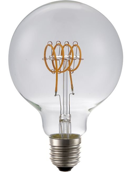 SPL flexLED filament LED globelamp 95mm 4,5W E27 230V 2200K kleur 922 helder dimbaar