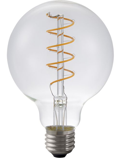 SPL flexLED filament LED globelamp 95mm AX 4,5W E27 230V 2200K kleur 922 helder dimbaar