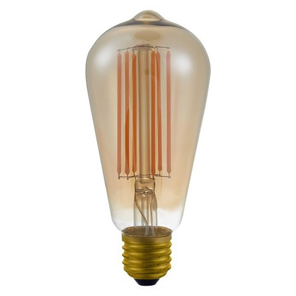 SPL Rustika ST64 filament LEDlamp 6,5W E27 230V 2500K kleur 925 goud dimbaar