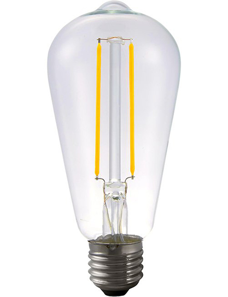 SPL Rustika ST64 filament LEDlamp 2,5W E27 230V 2200K kleur 922 helder dimbaar