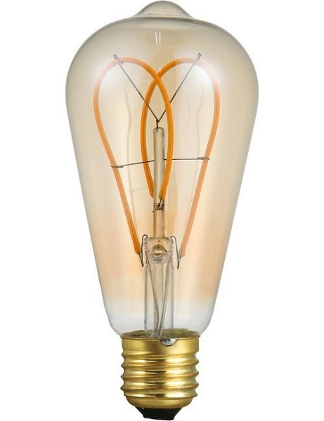 SPL Rustika ST64 filament LEDlamp DL 5W E27 230V 920 2000K goud dimbaar