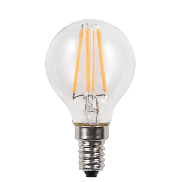 SPL filament LED kogellamp 4W E14 230V 2700K kleur 827 helder dimbaar