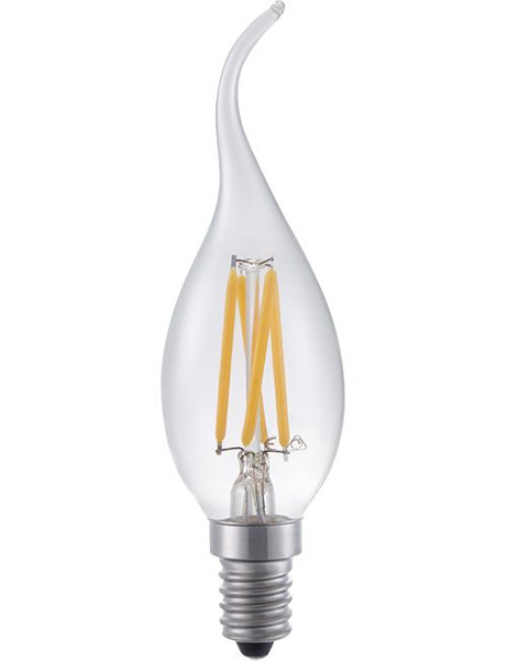 SPL filament LED bentip kaarslamp 4W E14 230V 2200K kleur 922 helder dimbaar