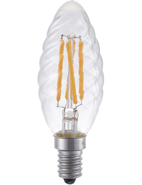 SPL Twisted filament LED kaarslamp 4W E14 230V 2200K kleur 922 helder dimbaar