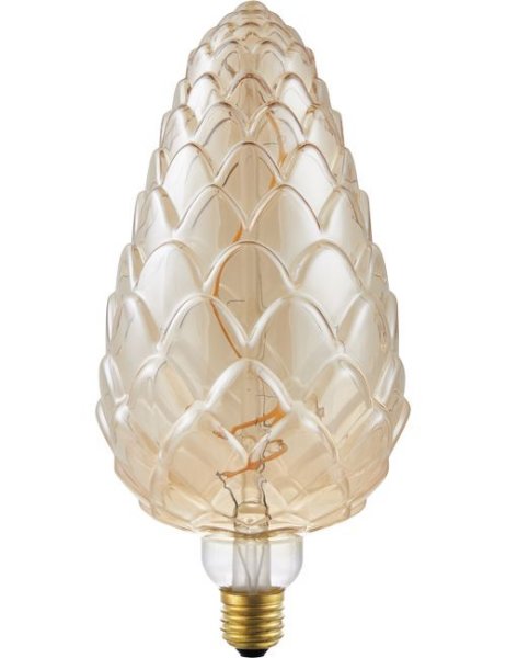 SPL Big Flex flexLED filament Pine-Cone LEDlamp 4W E27 230V 2000K kleur 920 goud dimbaar