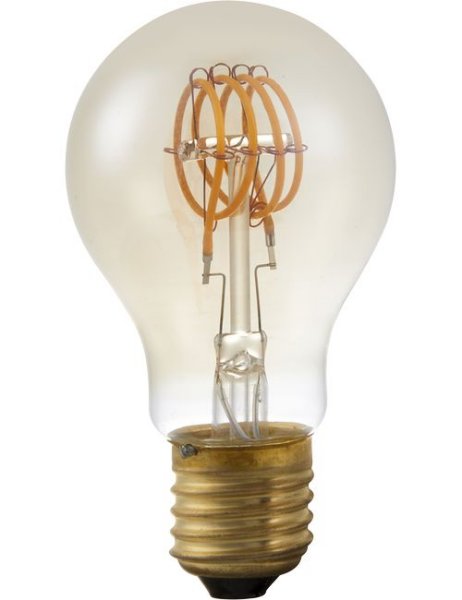 SPL flexLED filament LED normaallamp GLS 4W E27 230V 2000K  kleur 920 goud dimbaar
