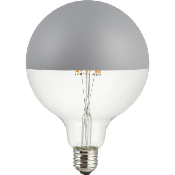 SPL filament LED globe kopspiegellamp 125mm 6,5W E27 230V 2500K kleur 925 grijs dimbaar