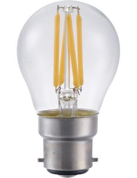 SPL filament LED kogellamp 4W=30W Ba22d 230V 2700K kleur 927 helder dimbaar