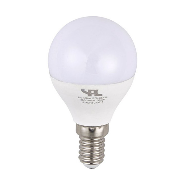 SPL LED kogellamp DimToWarm 6W=39W E14 230V 2700K-2000K kleur 927 opaal dimbaar
Dim to warm, kleurtemperatuur verschuift van warmwit (2700K) naar zeer warmwit (2000K) bij volledig dimmen