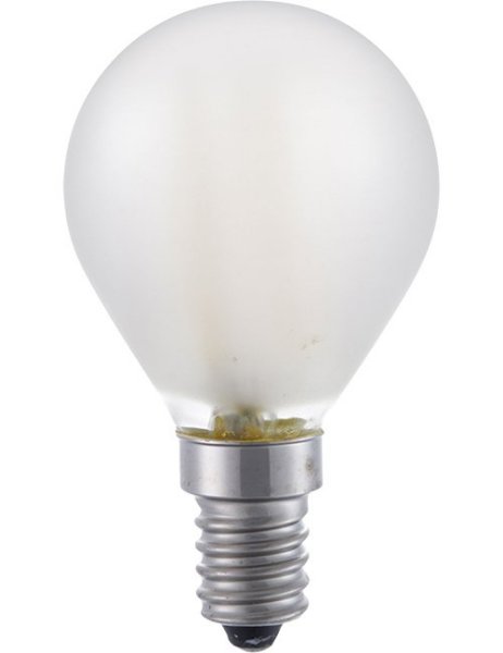 SPL filament LED kogellamp 5W=37W E14 230V 2700K kleur 827 mat dimbaar