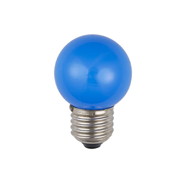 SPL LED kogellamp 1W E27 230V blauw niet dimbaar