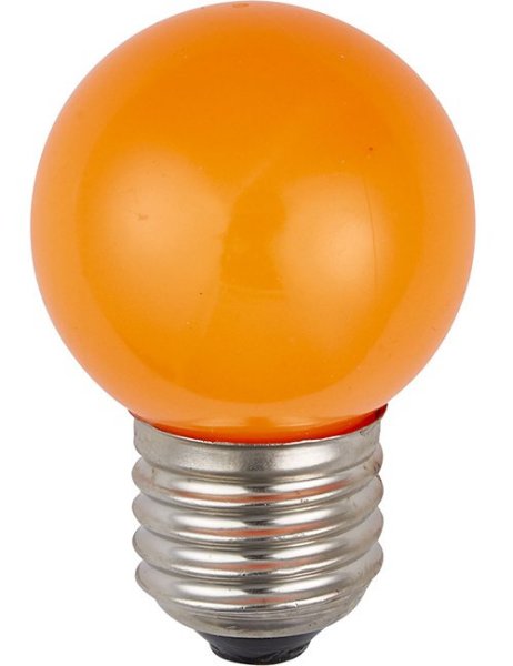 SPL LED kogellamp 1W E27 230V oranje niet dimbaar