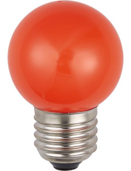 SPL LED kogellamp 1W E27 230V rood niet dimbaar