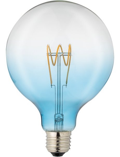 SPL flexLED filament LED globelamp 125mm 4W=20W E27 230V 2200K kleur 922 glas blauw dimbaar
