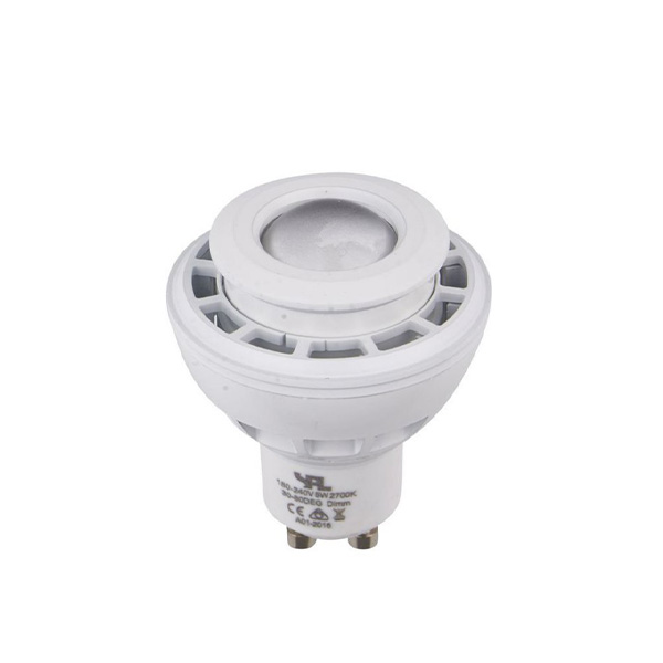 SPL LEDspot DimToWarm MR16 5,5W=25W GU10 230V 2800K-2000K kleur 828-820 30-80° wit dimbaar
Dim to warm, kleurtemperatuur verschuift van warmwit (2800K) naar zeer warmwit (2000K) bij volledig dimmen
met instelbare straalhoek