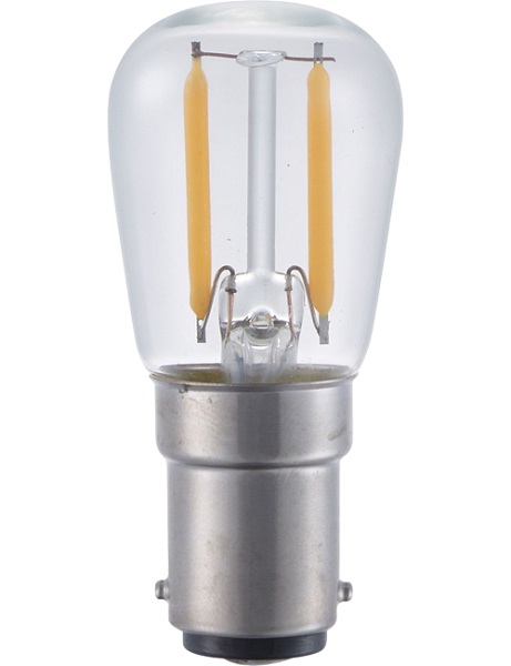 SPL filament LED schakelbordlamp 1,5W=20W Ba15d 230V 2500K kleur 925 helder niet dimbaar